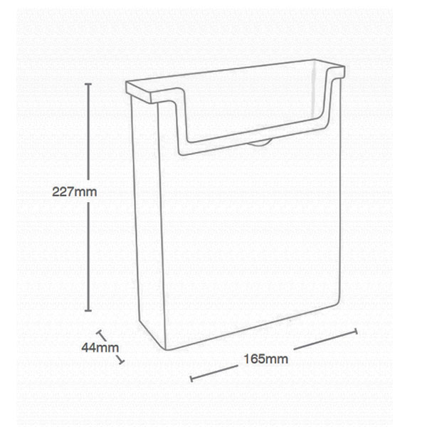 OD160-Zidni-stalak-za-flajere-za-spoljnu-upotrebu-A5-format-skica