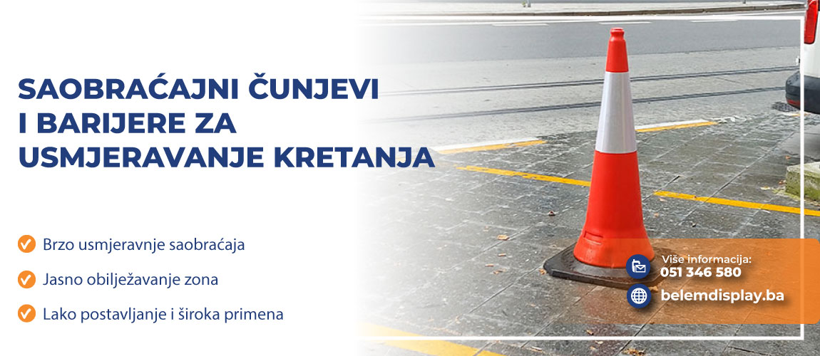 SAOBRAĆAJNI ČUNJEVI I BARIJERE ZA USMJERAVANJE